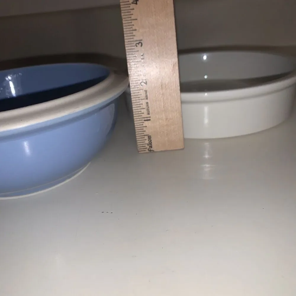 Ceramic Top Paw Dog Chow Bowl, & Water Dish  D/W & Micro Safe - EUC
